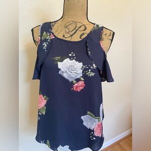 Open Shoulder Sleeveless Blouse